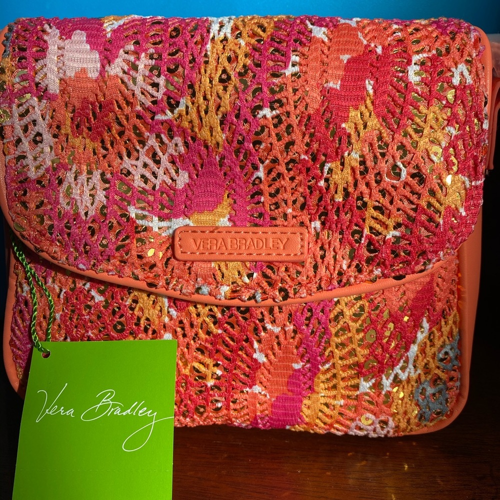 NWT VERA BRADLEY SUMMER SPARKLE CROSSBODY PIXIE BLOOMS ~ 14782-207